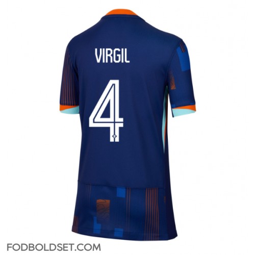 Holland Virgil van Dijk #4 Udebanetrøje Dame EM 2024 Kortærmet
